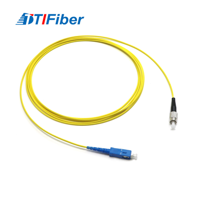 Ftth Fc Sc Single Mode Fiber Optic Patch Cord Simplex / Duplex Pvc Lszh Kuning