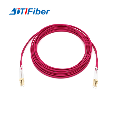 Kabel Patch Serat Optik MM OM4 LC / UPC -LC / UPC Duplex LSZH Fiber Jumper