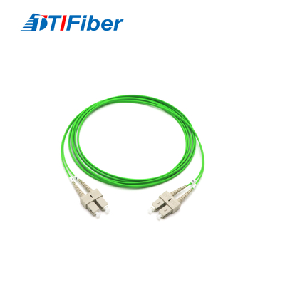 SC-SC Fiber Optic Patchcord/pigtail Multimode OM5 50/125um Duplex 2.0 kabel patch dengan Bahan PVC/LSZH
