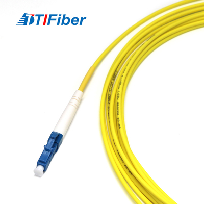 FTTH Gunakan Single Mode Simplex LC/UPC ke LC/UPC Fiber Optic Jumper Cable Patch Cord