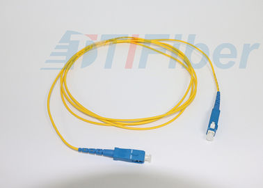 SC / UPC Singlemode Duplex Fiber Optic Patch Cord dengan G657A Fiber