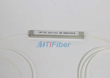 1X2 Baja Tabung Jenis PLC Fiber Optic Cable Splitter Dengan SC / PC Connector