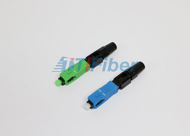 Singlemode Fiber Optic Connector SC / PC Drop Kawat Kabel Serat Optik Konektor Cepat
