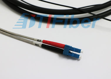 Kabel Patch Serat Optik Singlemode Duplex dengan Kabel Armor LC / UPC ke LC / UPC