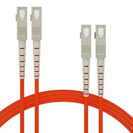 OM1 OM2 Orange Kabel serat optik patch OS1 OS2 MM SX DX multicore dapat disesuaikan