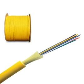 Kabel Singlemode 6 inti Kuning serat optik dalam ruangan untuk Jaringan FTTH