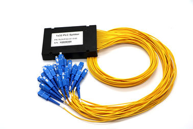 PLC Digital Splitter Kabel Optik, Splitter Kawat Optik ABS 1 * 32 Untuk Jaringan