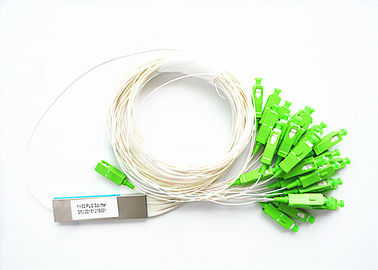 Kabel Serat Rugi Penyisipan Rendah Tabung Baja Mini PLC Splitter SC / APC 1 X 32