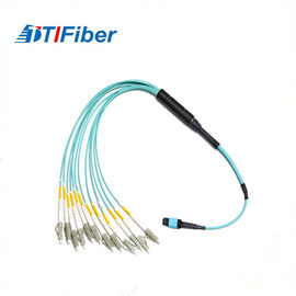 Multimode Fiber Optic Patch Cord 4G / 5G MPO - LC OM3 Upc / Apc Ferrule Ujung - Wajah