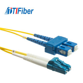 LC Ke SC Kabel Fiber Patch Single Mode Duplex 3m 9.84ft 9 / 125um OS1 ROHS Persetujuan