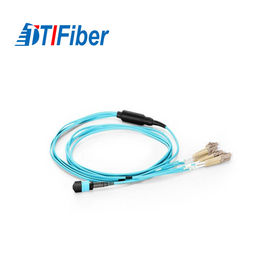 Sc / Lc / Fc / St 12 Kabel Fiber Optic Patch Cord Ukuran Khusus UPC APC Ferrule End Face