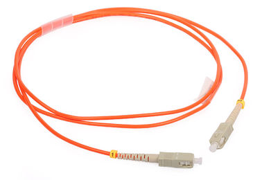 SC / FC / LC Multimode Duplex Fiber Patch Cord dengan kabel warna oranye