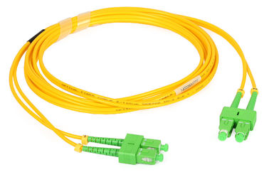 Telekomunikasi SC Kabel serat optik duplex patch dengan UPC / APC Polishing