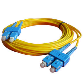 Telekomunikasi SC Kabel serat optik duplex patch dengan UPC / APC Polishing