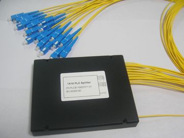 1 × 16 PLC Compact serat splitter optik untuk Pasif Jaringan Optik