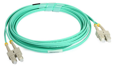SC / FC / LC Multimode Duplex Fiber Patch Cord dengan kabel warna oranye