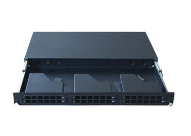 4U 19 inci MPO Fiber Optic Patch Panel dengan kaset 12pcs