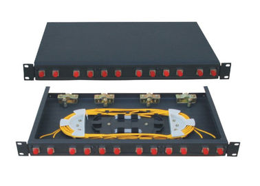 Simplex ST Kotak Terminal Serat Optik dengan Struktur Rack Mounted 12port