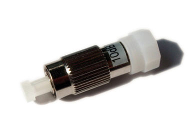Singlemode FC UPC Fiber Optic Attenuator dengan Metal Perumahan, White Cap