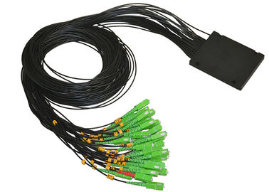 1 × 32 PLC Singlemode serat optik splitter dengan SC / APC Fiber Konektor