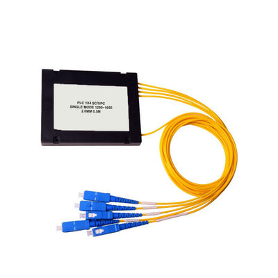 Konektor SC APC Fiber Optic Splitter 1x4 PLC Splitter 1650 nm