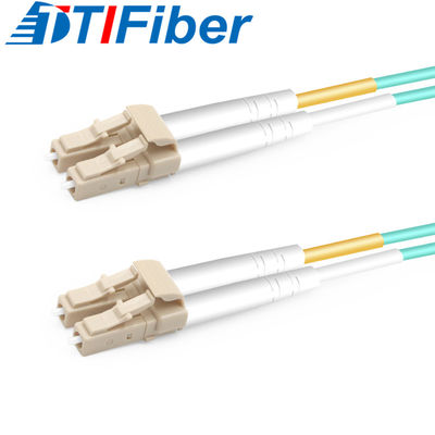 Duplex Fiber Optic Patch Cables Jenis Konektor Diameter 2.0MM OM3 LC / UPC-ST / UPC