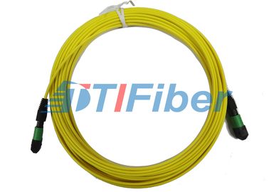 12 inti MTP Fiber Optic Patch Cord dengan 3.0mm Putaran Kabel Fiber