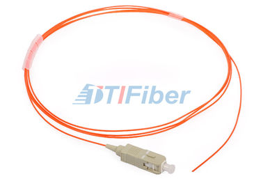 OM1 62.5 / 125 SC Fiber Optik Pigtail, 0.9mm OFNP Kabel Fiber Optic