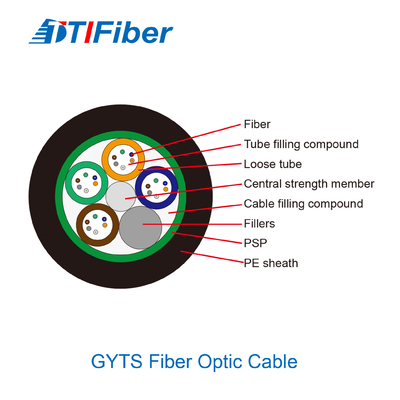 GYTS SM Underground 24 Core Outdoor kabel serat optik lapis baja