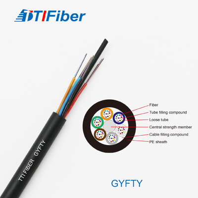 Aerial Ftth Frp Gyfty 2 4 8 12 24 Cores Kabel Serat Optik G652d Mode Tunggal