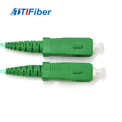 Sc Apc Ke Sc Apc Aqua Jaket Fiber Optic Patch Cord Simplex Jumper G652d / G657a