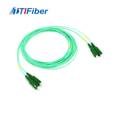 Sc Apc Ke Sc Apc Aqua Jaket Fiber Optic Patch Cord Simplex Jumper G652d / G657a
