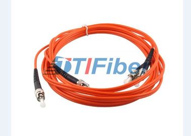 ST / PC - ST / PC Multinode 50/125 Kabel Jumper Fiber Optik LSZH Orange Jacket