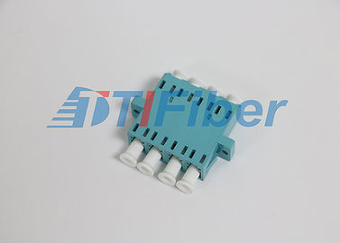 LC Multimode OM3 Aqua Duplex Plastik Fiber Optic Ke Ethernet Adapter untuk Jaringan Uji
