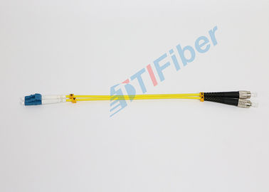 FC - LC Single Mode Kabel Serat Optik Duplex Kabel Serat Optik Patch