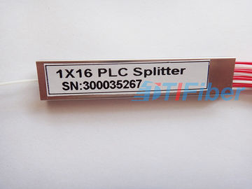 1X16 Tabung Baja Jenis Mini Fiber Optic PLC Splitter Dengan SC / APC Connector