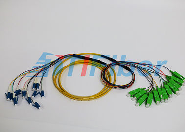 Multifiber 0.9mm, 2.0mm SC / LC / FC / ST / MTRJ Konektor Kabel Patch Serat Optik