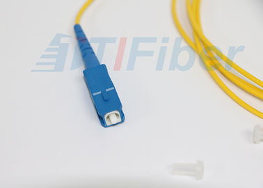 SC / UPC Simplex fiber patch single mode untuk Jaringan FTTH, Panjang Disesuaikan