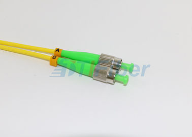 Single Mode Duplex Fiber Optic Patch Cord Dengan Konektor FC / PC ke SC / PC
