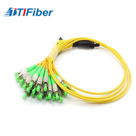 SC / APC- SC / APC kabel serat optik patch Fiber jumper SC-SC APC Multi core 12 serat 24 inti