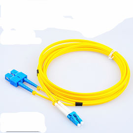 LC -LC Kabel Patch Komunikasi Serat Optik, Kuning Oranye Aqua Pink