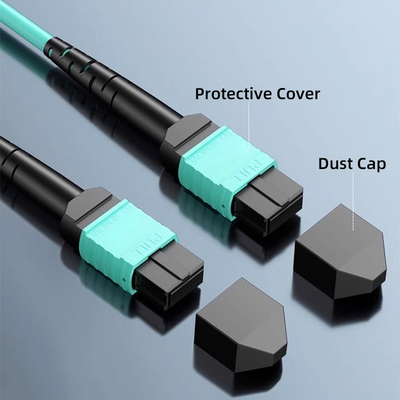 MPO OM3 OM4 PVC LSZH kabel fiber optic patch