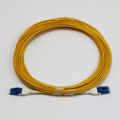 LC Uniboot Zip Cod Singlemode G657.A1 BendInsensitive Duplex 2mm LSZH Kehilangan Rendah 0,15dB Kabel Patch Serat