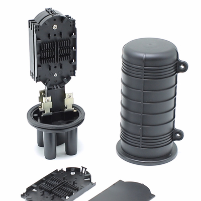 Dome Fiber Optic Box 12 Core 24 Core 36 Core 1 Input 2 Output ABS Hitam Mini Fiber Splice Closure