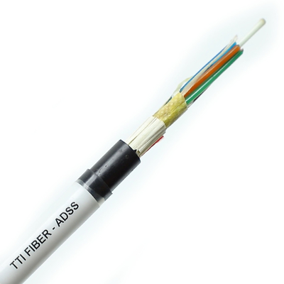Kabel Fiber Optik Luar Ruangan Mode Tunggal Udara ADSS G652D G657A1 G657A2 1 12 24 48 96 144 inti