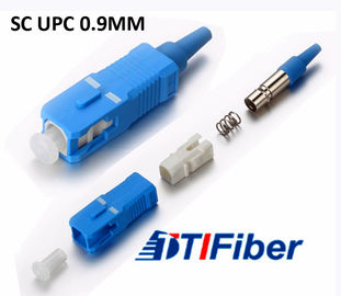 Konektor Kabel Serat Optik Bahan Plastik SC UPC SM MM Type Untuk Jaringan FTTH