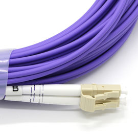 OM5 Multimode Kabel Jaringan Serat Optik, 50/125 Duplex Purple Leads Patch Leads