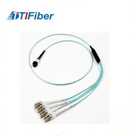 4G / 5G MPO - LC Multimode Fiber Patch Cable, OM3 Fiber Patch Memimpin Umur Panjang