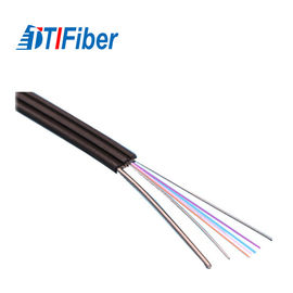 Ftth Drop Fiber Optic Network Cable Mode Tunggal Dengan Steel Wire / FRP Strength Member