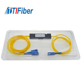 FBT 1X2 2x2 Serat Optik Splitter PLC 1310 / 1550nm 0.9mm Jenis ABS Untuk Sistem FTTX